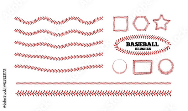 Obraz Baseball szalony na białym tle. Wektor