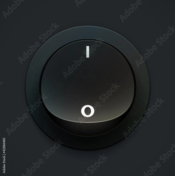 Fototapeta Power Button. Vector illustration