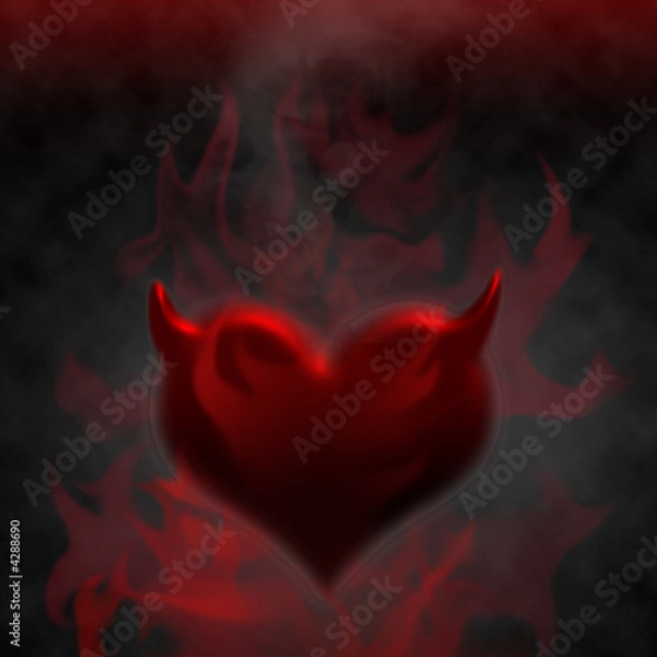 Obraz heart and flames