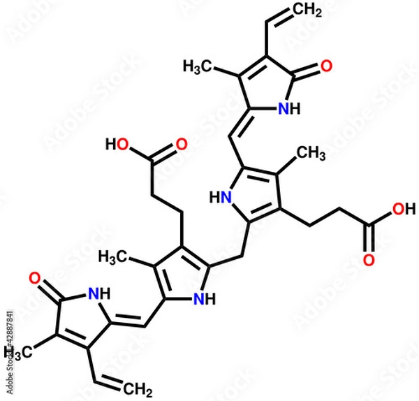 Fototapeta Bilirubin structural formula