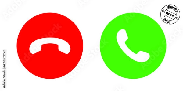 Fototapeta Call and decline button