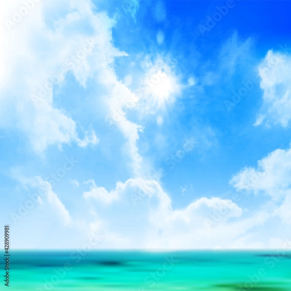 Fototapeta 海　夏　風景　背景