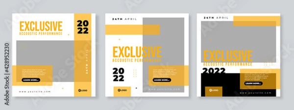 Obraz Music banner for social media post template vector