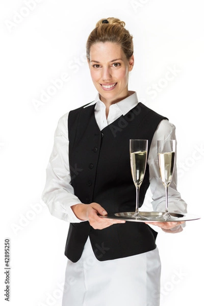 Obraz Kellnerin mit Chamapgner