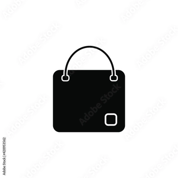 Obraz Vector Shopping Bag Icon, Logo in Ai. Popular as a shopping bag icon vector