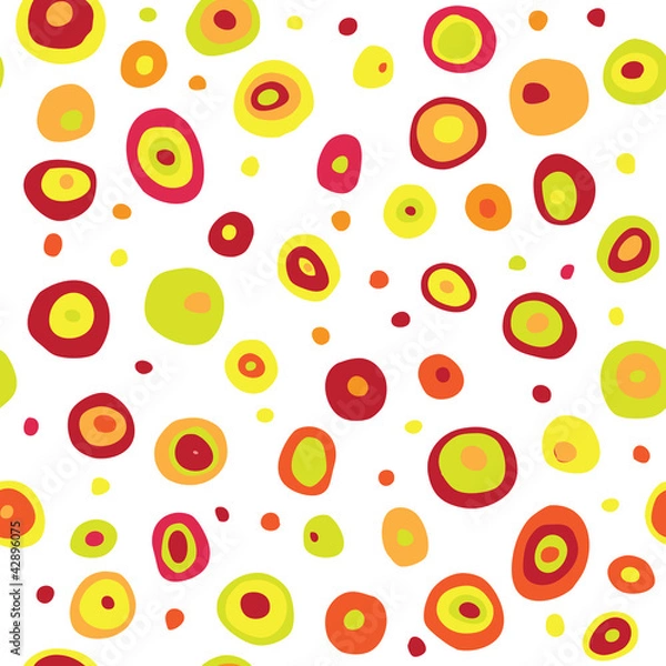 Fototapeta Seamless retro fifties circle design pattern