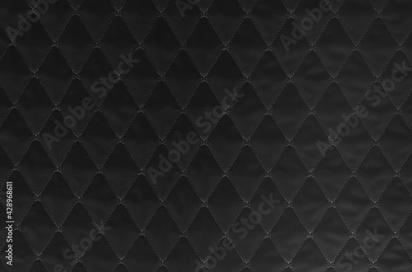Fototapeta Texture the classic style of rhombus. Textured background in black colors.