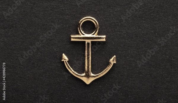 Obraz Decorative ancor on the empty black background