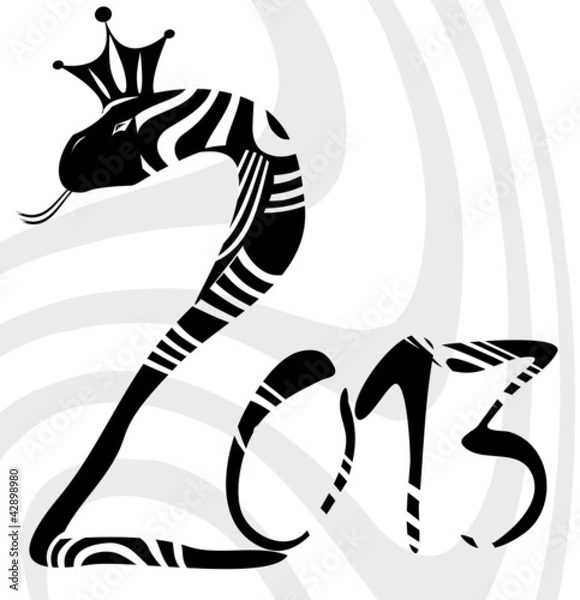 Obraz 2013 new year snake
