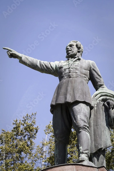 Obraz statua di kossuth a budapest