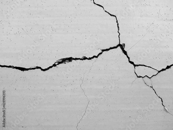 Obraz crack white concrete wall texture