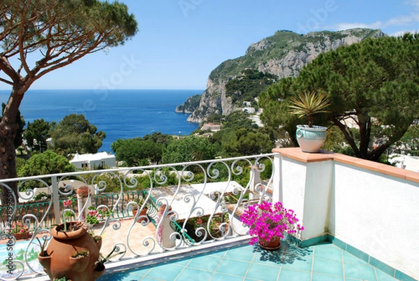 Obraz Capri, widok na balkon
