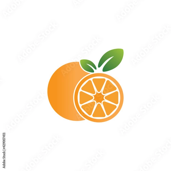 Fototapeta Orange logo icon vector template.