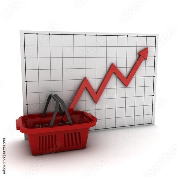 Obraz shopping basket_up