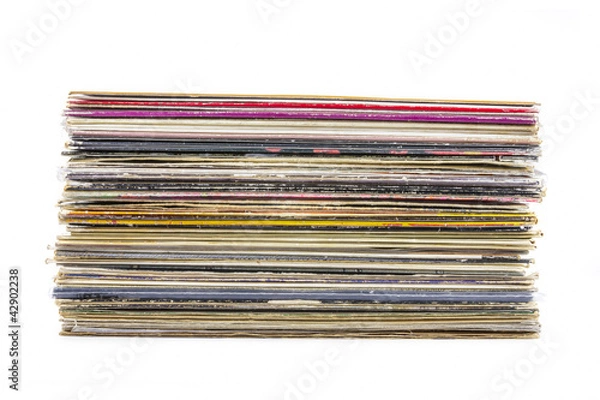 Obraz Vinyl records stack