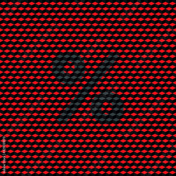 Fototapeta Percent symbol textured black color on textured surface, editable vector