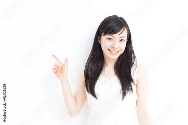 Fototapeta 指差す女性