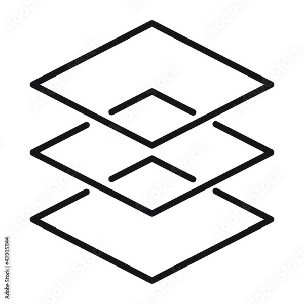 Fototapeta layers icons . layers symbol vector elements for infographic web.