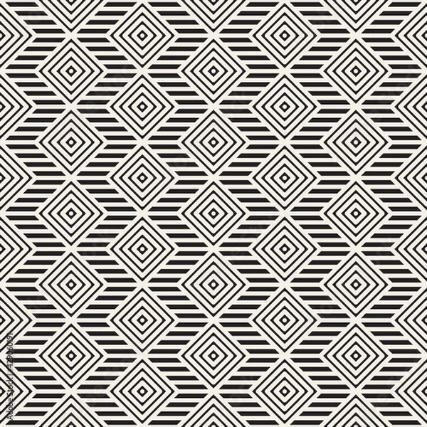 Fototapeta Vector seamless pattern. Modern stylish abstract texture. Repeating geometric tiles.