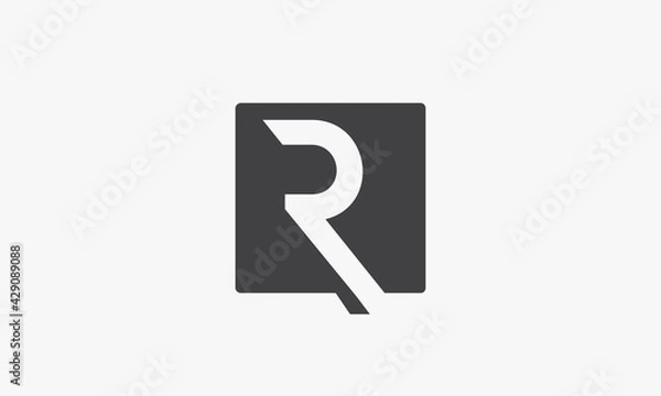 Obraz letter R logo isolated on white background.