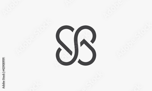 Obraz SG or GS logo. isolated on white background.