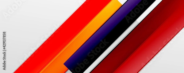 Fototapeta Color abstract lines trendy geometric background for business or technology presentation, internet poster or web brochure cover, wallpaper