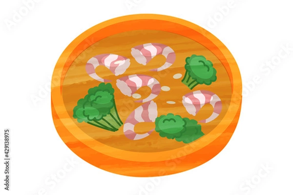 Obraz Shrimp Ahijo Spain Bar Simple Cute Icon