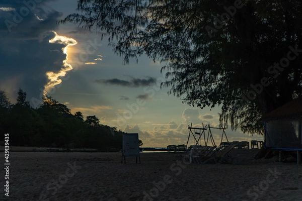 Fototapeta time lapse of clouds at night
