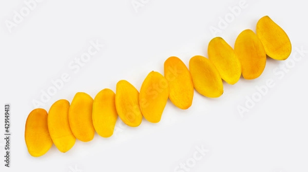 Fototapeta Tropical fruit, Mango on white