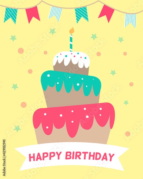 Obraz Birthday cake