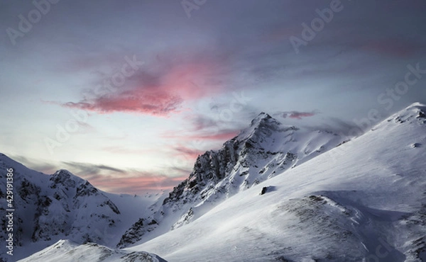 Obraz snow covered mountains