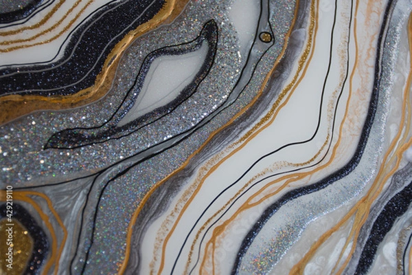 Obraz resin geode abstract art and functional art