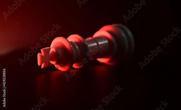 Fototapeta red plastic chess objects