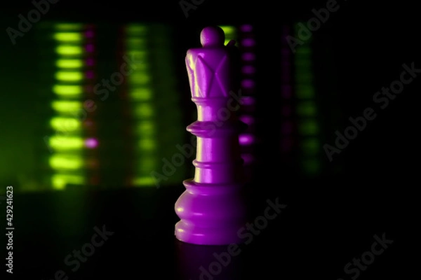 Obraz Plastic chess character isolated