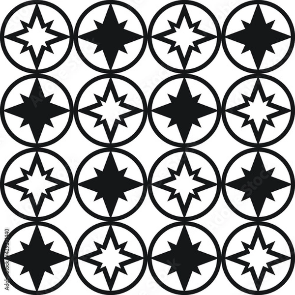 Obraz black and white pattern