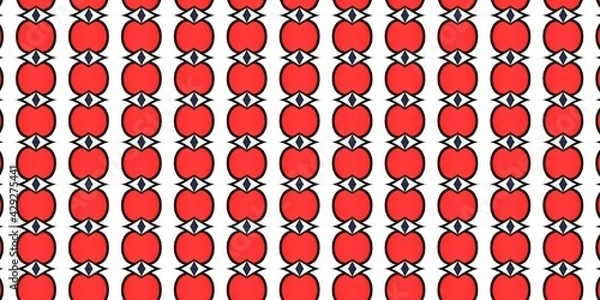 Fototapeta seamless pattern with red hearts