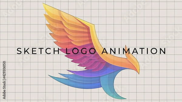 Obraz Sketch Logo Animation