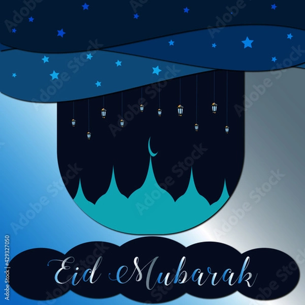 Obraz Eid Mubarak celebration card