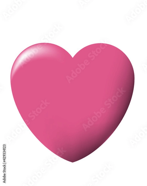 Obraz 半立体のハートマークのイラスト