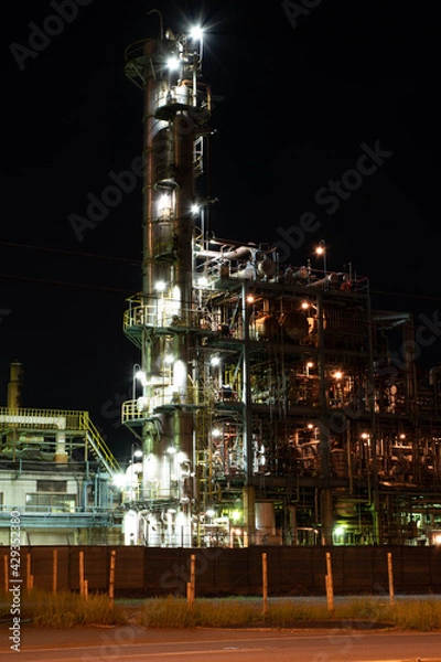 Fototapeta 工場夜景