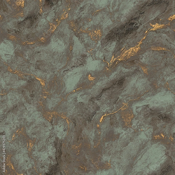 Fototapeta geometry, abstraction, seamless wallpaper, gold pattern, marble, stone.