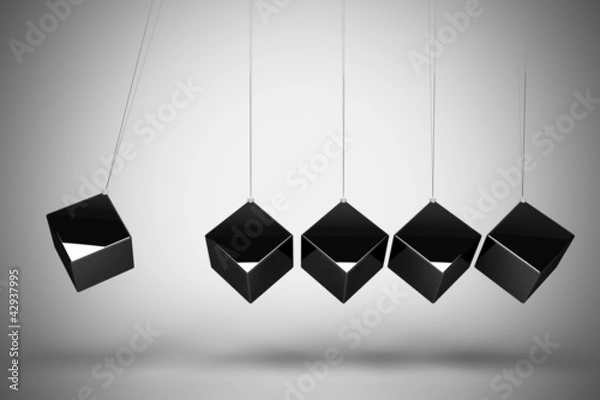 Fototapeta Balancing cubes Newton's Cradle