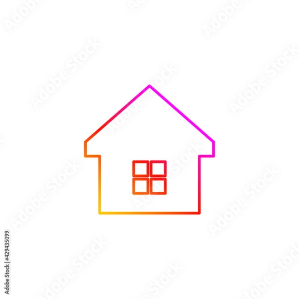 Fototapeta Home icon. Web site home page button. Logo design element. Vector Illustration.	