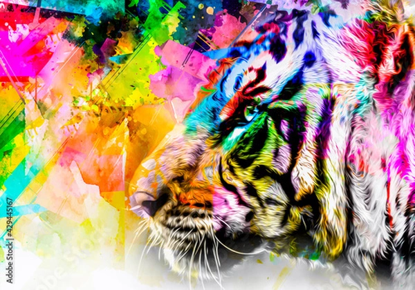 Obraz tiger head with background