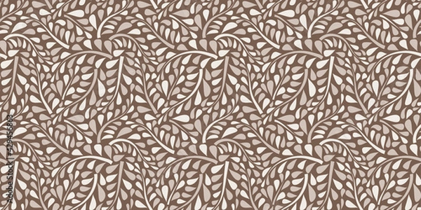 Fototapeta Organic motif, botanical motif background. Seamless pattern.Vector.スタイリッシュな有機的パターン