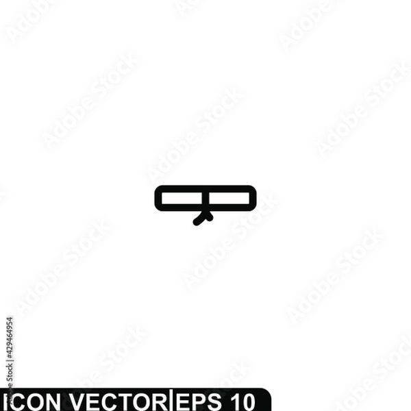 Fototapeta Simple Icon Document Vector Illustration Design. Outline Style, Black Solid Color.