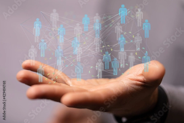 Fototapeta Unity group and teamwork concept