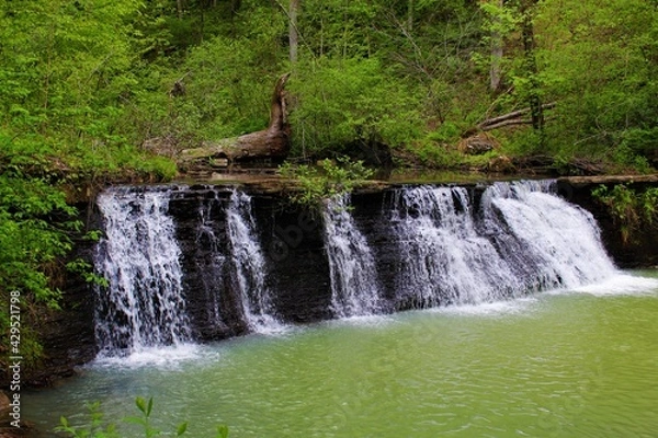 Obraz Beautiful mountain waterfall in the Ozarks. 