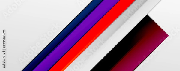Fototapeta Color abstract lines trendy geometric background for business or technology presentation, internet poster or web brochure cover, wallpaper
