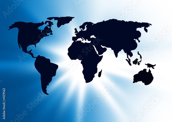 Fototapeta world map